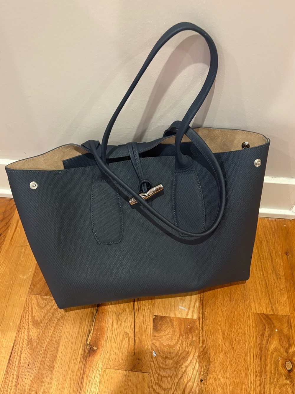 Longchamp Roseau Leather Shoulder Tote - Picture 2 of 9